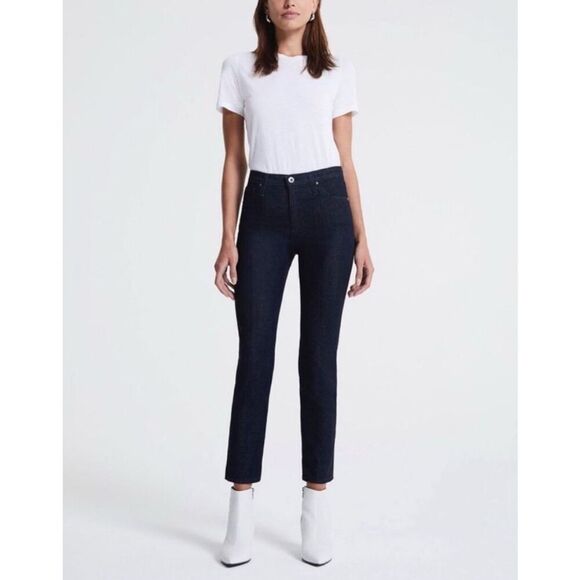 AG Adriano Goldschmied The Isabelle High Rise Straight Cropped Jeans Size 24 - Picture 1 of 6